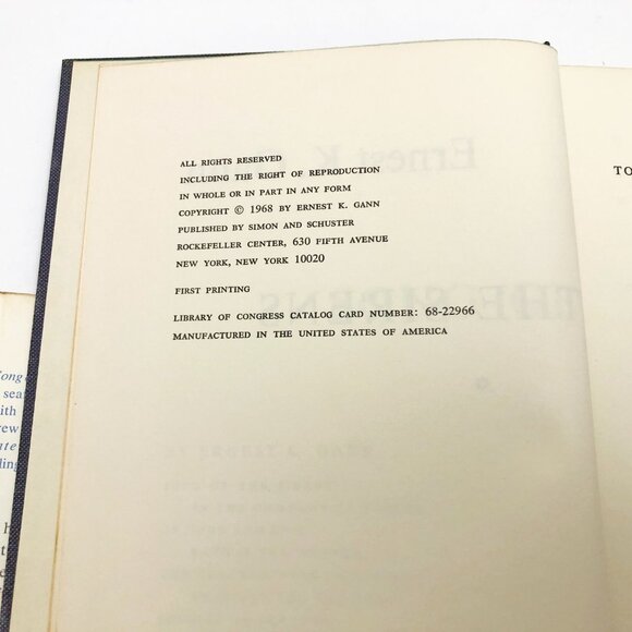 Song of the Sirens by Ernest K. Gann 1968 HBDC First Printing CR 1968 - Picture 9 of 13